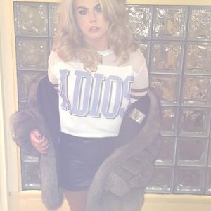 Adios jersey crop top