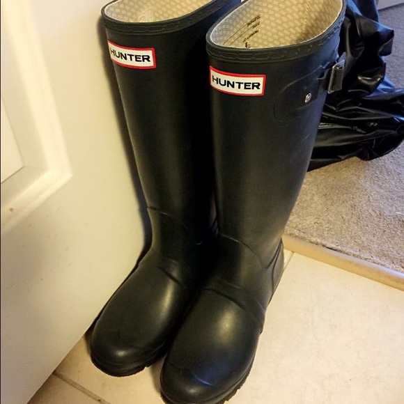 Hunter rainboots navy matte 7F/6M