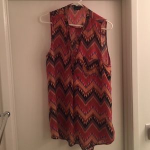 Zenobia Sheer Aztec Top