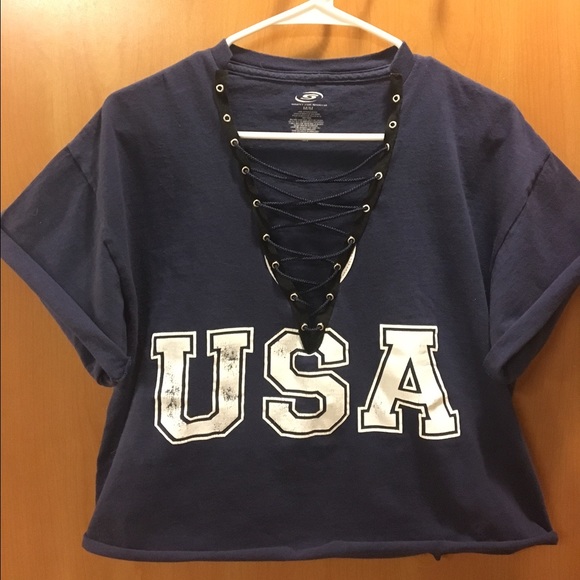 SOLD LF USA lace up vintage tee