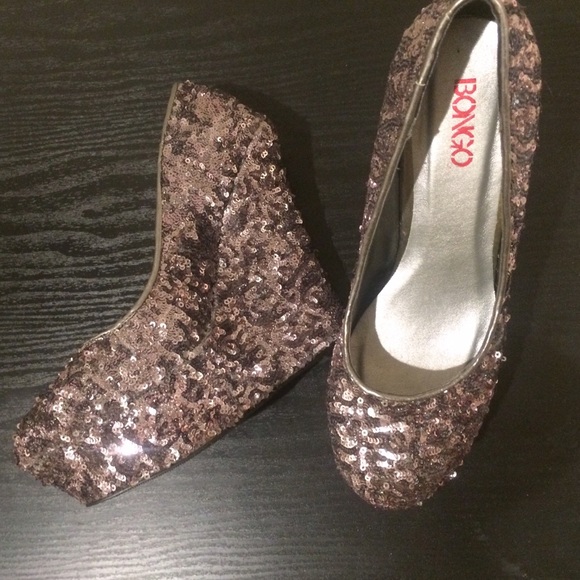 NEW** Bongo Sequin Wedges
