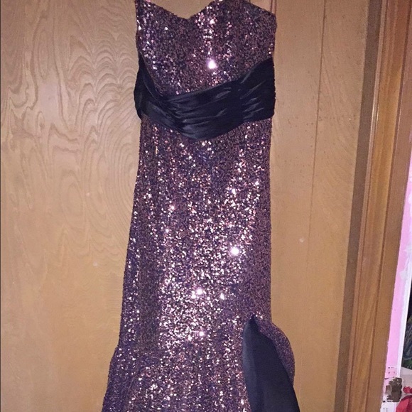 Strapless mermaid style prom dress