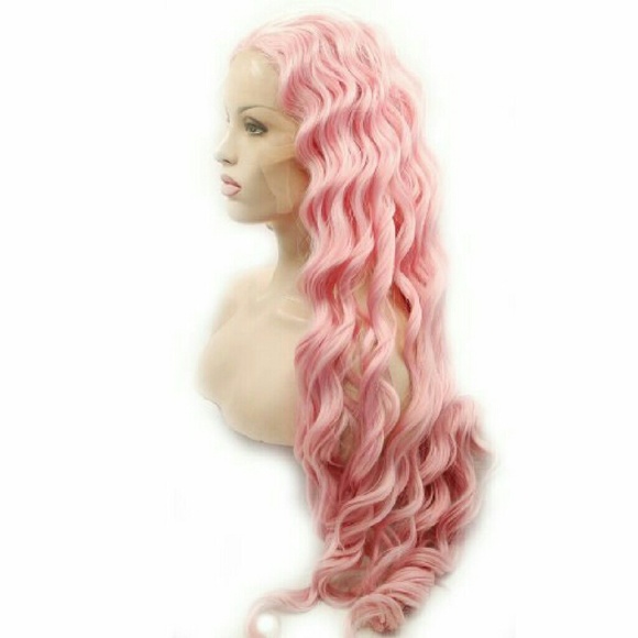 Sweet Pink Beauty Wavy Lacefront Wig 24-26 inches!
