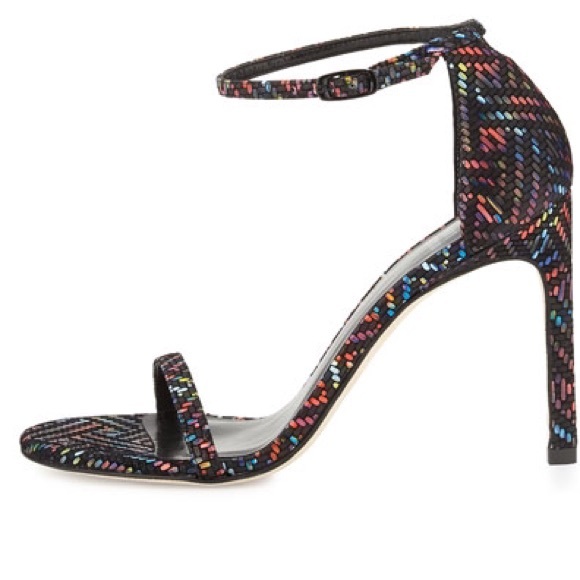 Stuart Weitzman Shoes - Stuart Weitzman Nudistsong Multi-Technicolor Heels