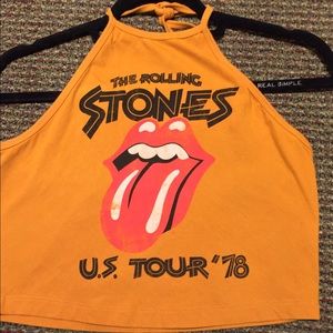 Vintage Rolling Stones Halter Crop Top