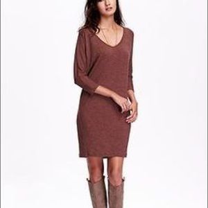 Maroon cocoon dress