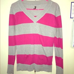 Pink and Grey winter top