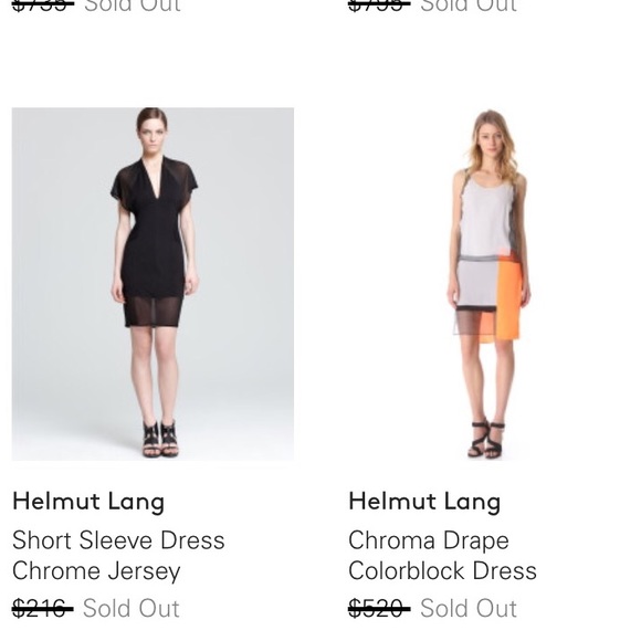 Helmut Lang Colorblock dress sz 0 - Picture 2 of 4