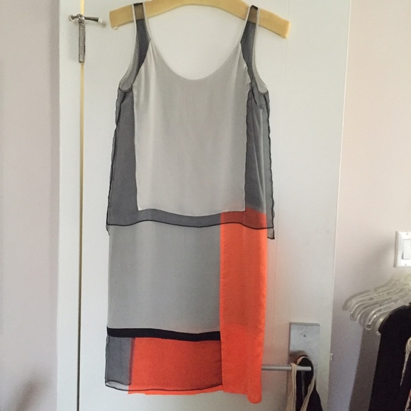 Helmut Lang Colorblock dress sz 0 - Picture 3 of 4