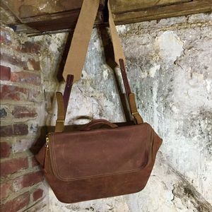 Leather laptop / messenger bag