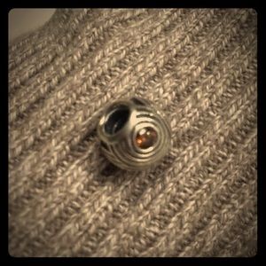 Pandora circular pattern/orange bead/charm