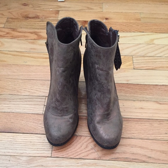 Brown ankle booties