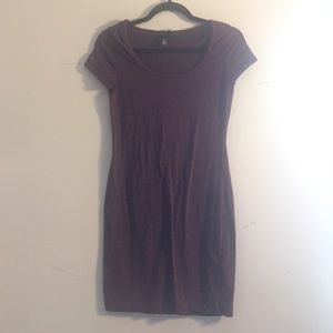 H&M basics eggplant mini dress
