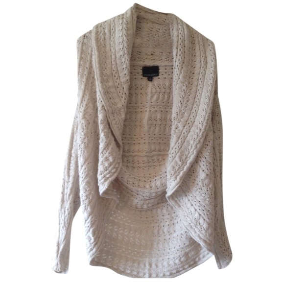 Cynthia Rowley Crochet Open Front Cardigan