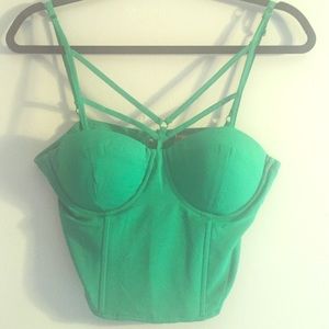 Kelly green bustier