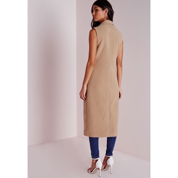sleeveless wool maxi coat - Picture 2 of 3