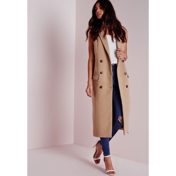 sleeveless wool maxi coat - Picture 3 of 3