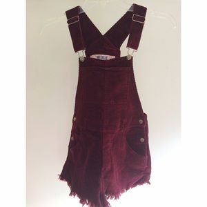 Brandy Melville Corduroy Short Overalls