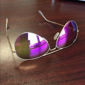Ray Ban Aviators - Pink Lenses for Women