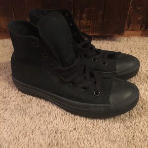 Black hi top converse