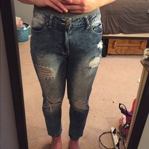 Distressed jeans!