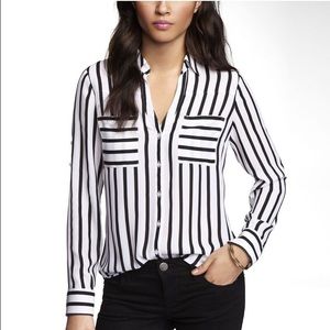 Express Portofino Striped Shirt. Size XS.