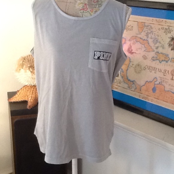 SOLD BNWT VS PINK CAMPUS TANK TOP $25 - Picture 3 of 4
