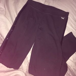 Leggings with glitter down the side from PINK