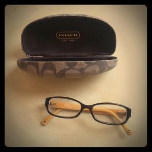 Coach eyeglass frames and case