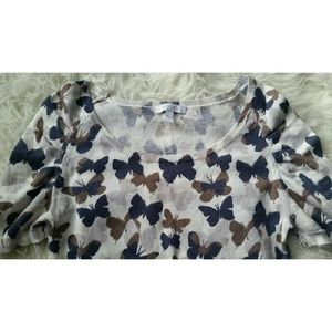 Butterfly print top