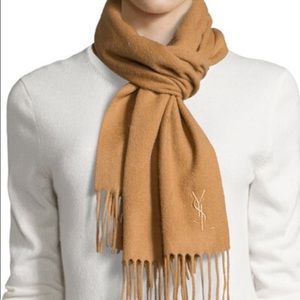 YSL camel wool scarf