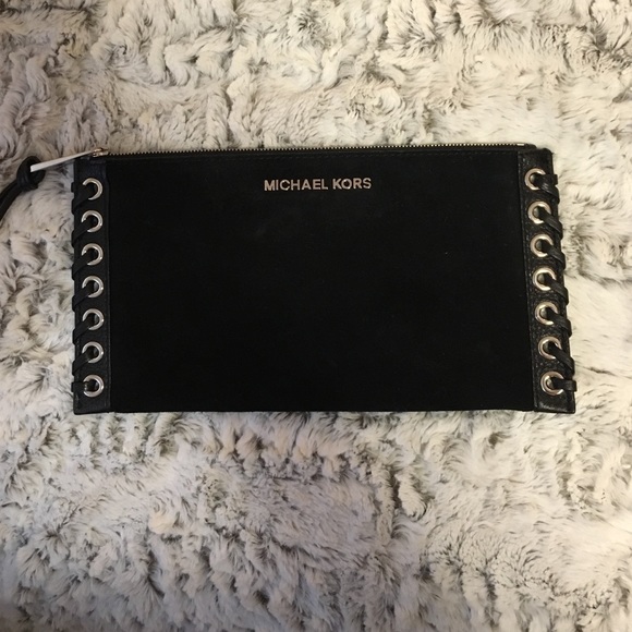 Michael Kors Suede Clutch/Wristlet