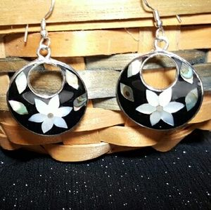Mother-of-Pearl & Abalone Sterling Silver Earrings