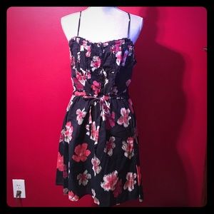 Cross back floral dress