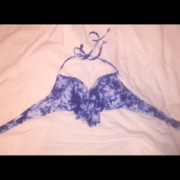 Blue tie dye Victoria secret (PINK) bikini top