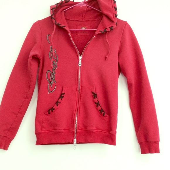 Ed Hardy Red Hoodie