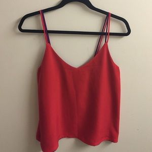 Reversible pink/purple tank top blouse