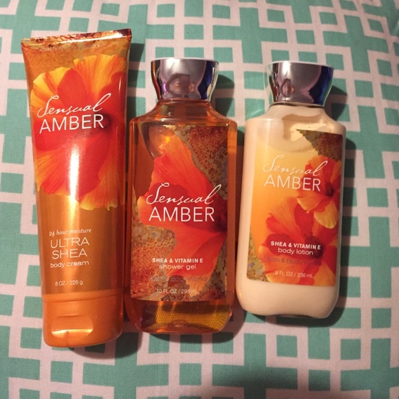 Sensual Amber bath&bodyworks set open new 2 offers