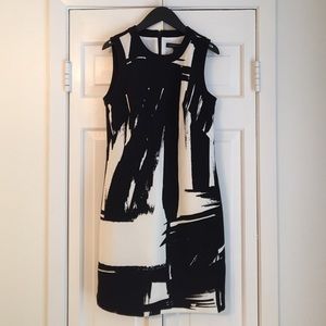 Banana Republic Graphic Black and White Dress