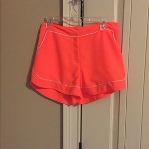 Neon orange shorts