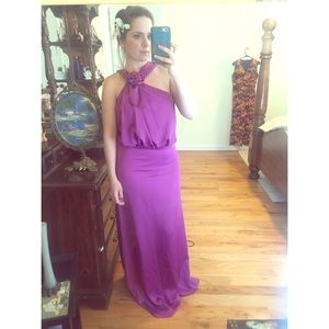Purple One-Shoulder Max and Cleo BCBG Gown Sz. 10