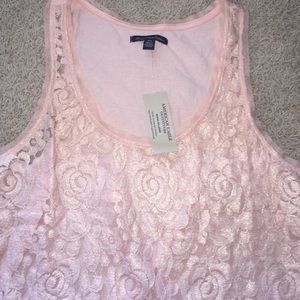 Rose gold American eagle lace tank