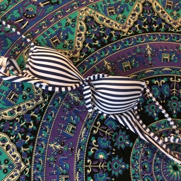 Striped bikini top