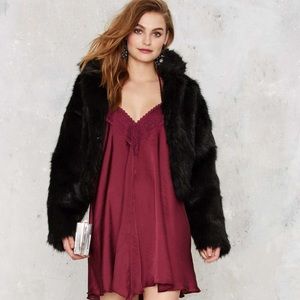 Nastygal Satin Halter Dress