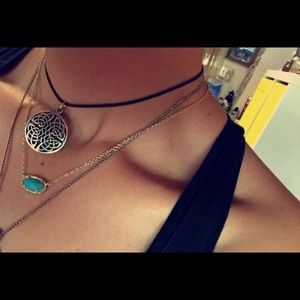 Kendra Scott Elisa Pendant Necklace-turquoise