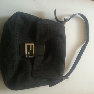 Fendi Zucca large baguette shoulder bag