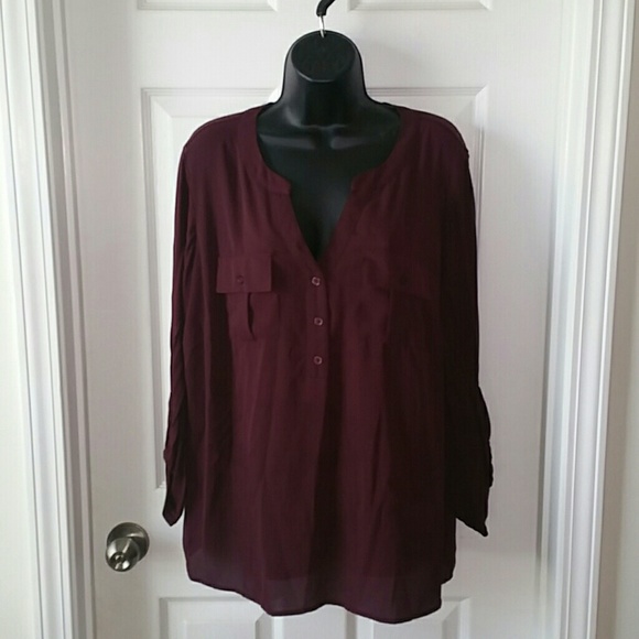 Burgundy Blouse