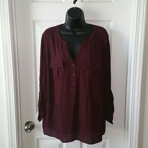Burgundy Blouse