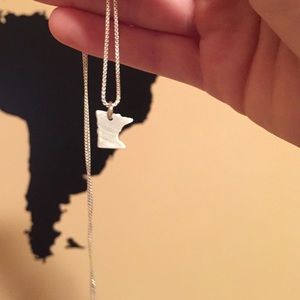 Minnesota silver necklace
