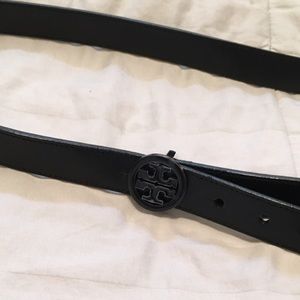 Tory Burch Black Logo Belt